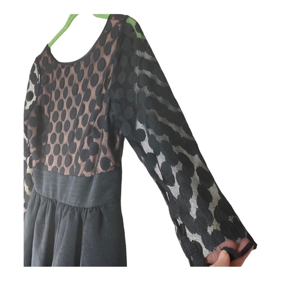 LBD by ElizaJ Dress with Polka dots Sheer Arms Size 6 - Picture 7 of 11